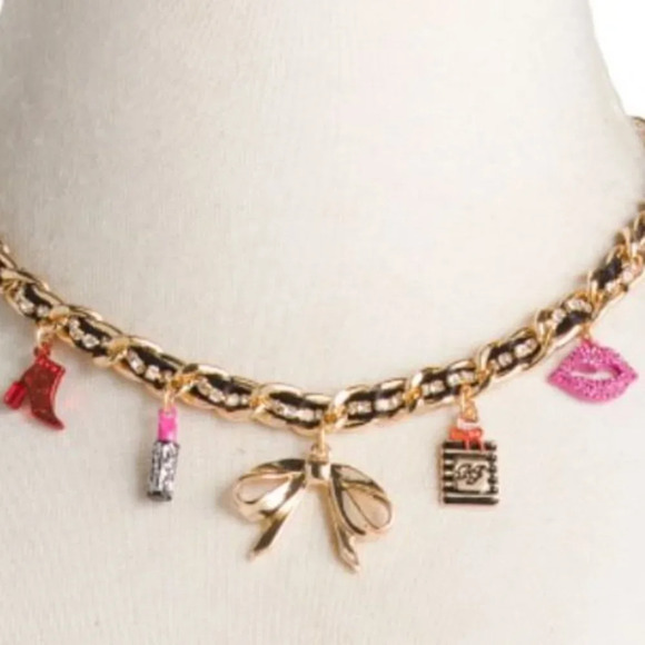 NWT Betsey Johnson Charm Neckace - Picture 1 of 3